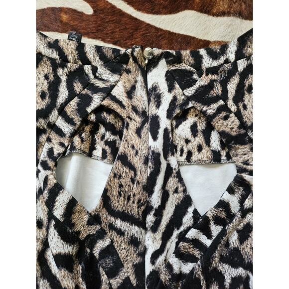 Just Cavalli Animal Print Midi Dress Open Back Size S - Picture 5 of 8